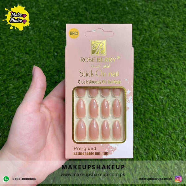 Roseberry Stick On Nails ( BR02)