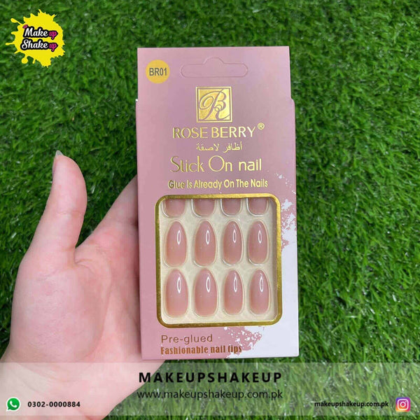 Roseberry Stick On Nails ( BR01)