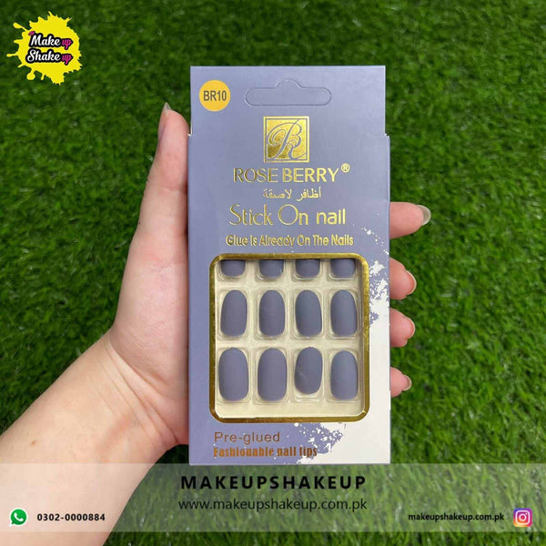 Roseberry Stick On Nails ( BR10 )