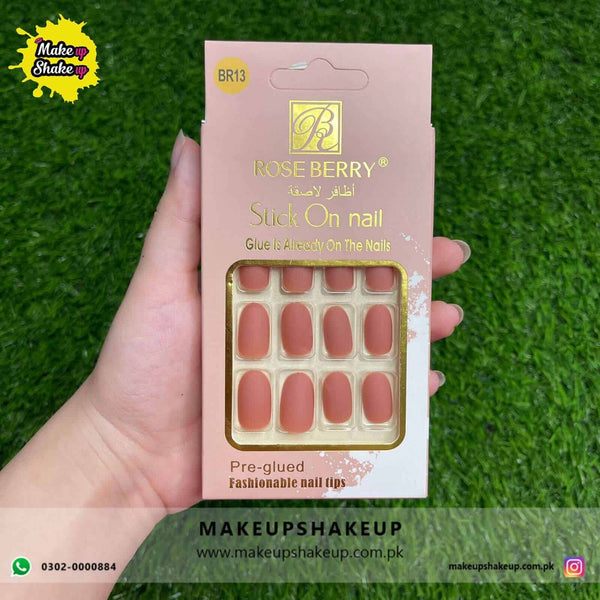 Roseberry Stick On Nails ( BR13 )