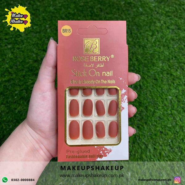 Roseberry Stick On Nails ( BR15 )