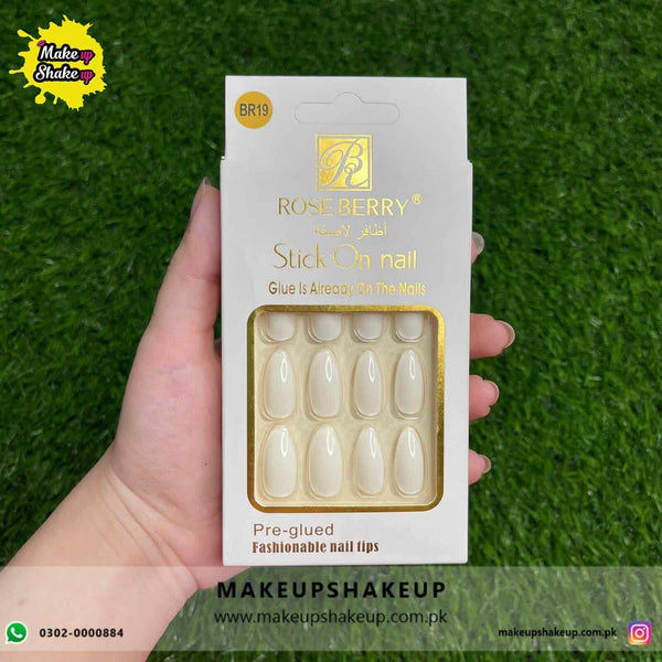Roseberry Stick On Nails ( BR19 )