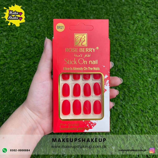 Roseberry Stick On Nails ( BR21 )
