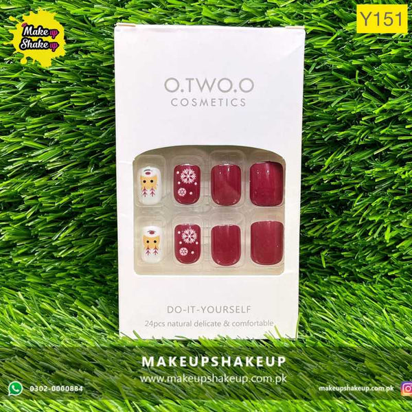 O.TWO.O Nails ( With Press on Glue ) 24 tips - Y151