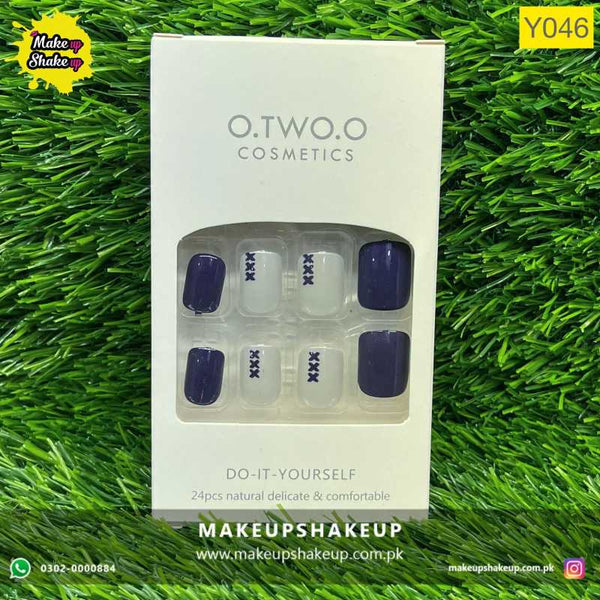 O.TWO.O Nails ( With Press on Glue ) 24 tips - Y046