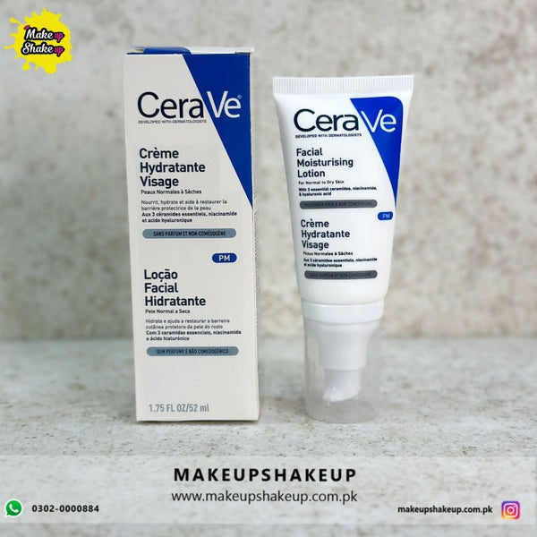 Cerave PM Facial Moisturizing Lotion Tube  (Original Factory Leftover Stock) - 52 ml