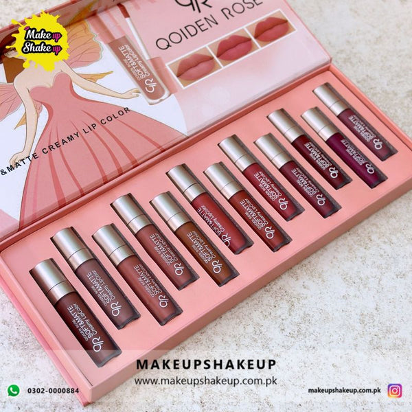 Qoiden Rose Liquid Mattes 12 pcs Set