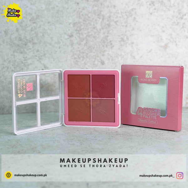 Roseberry 4 Colors Blusher Palette
