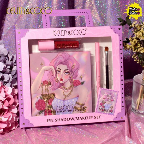 Kevin &amp; Coco Eyeshadow Makeup Set (Purple Bag)