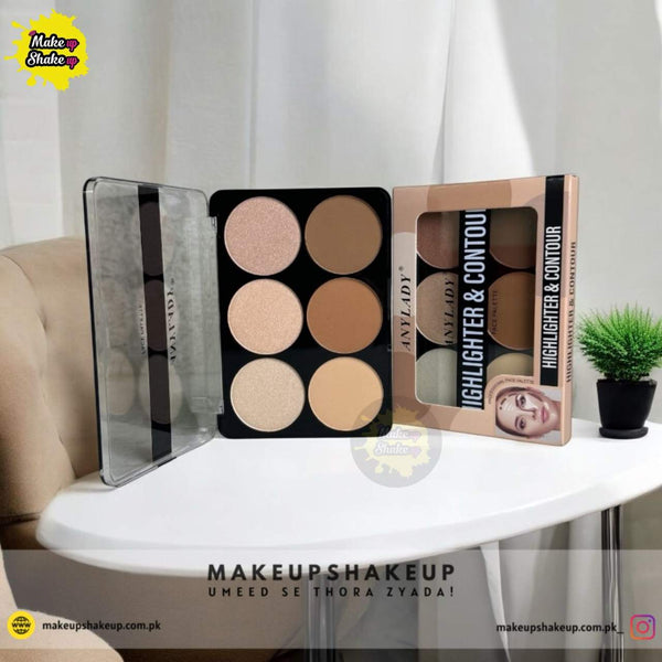 Anylady Contour & Highlighter Kit 6 Colors