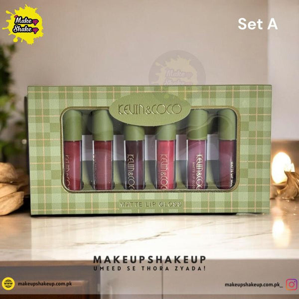Kevin & Coco Liquid Mattes SET A  ( Dark Green Packaging )