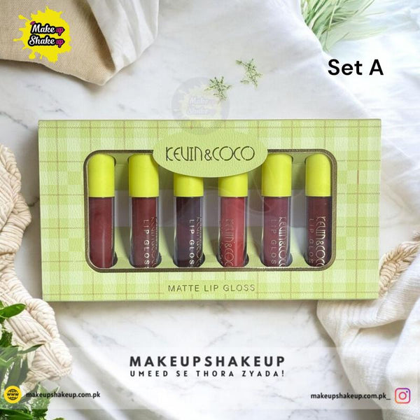 Kevin & Coco Liquid Mattes SET A  ( Light Green Packaging )