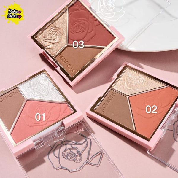 Hudamoji Blush Contour & Highlighters 3 in 1