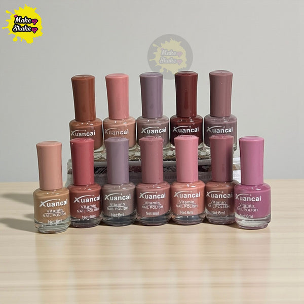 Nude set with pastel shades nail colors in pakistan 